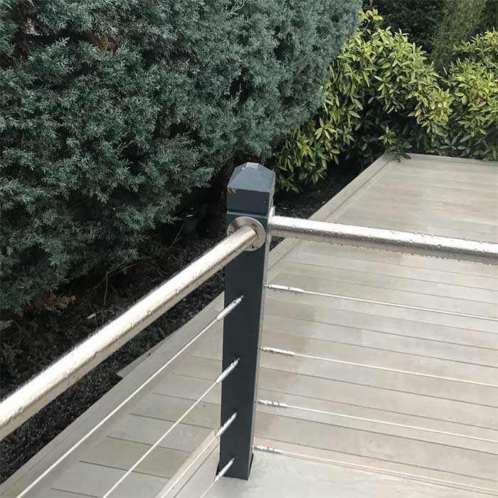 Millboard Decking with balustrade rails - Cheam