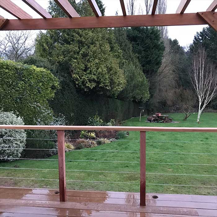 Millboard Decking - Coppered Oak with Pergola - Oxted