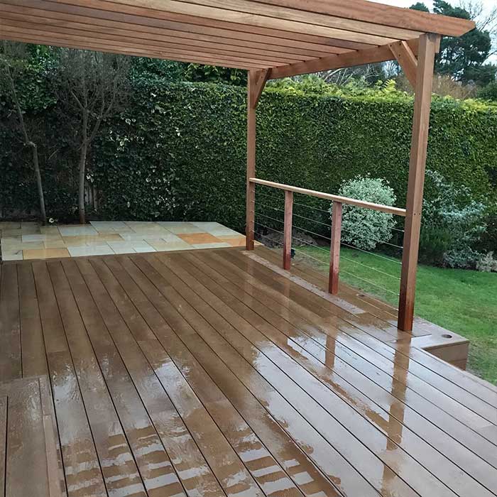 Millboard Decking - Coppered Oak with Pergola - Oxted