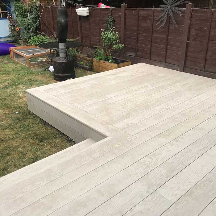 Limed oak Millboard deck completed in Kingston - Kingston Surrey