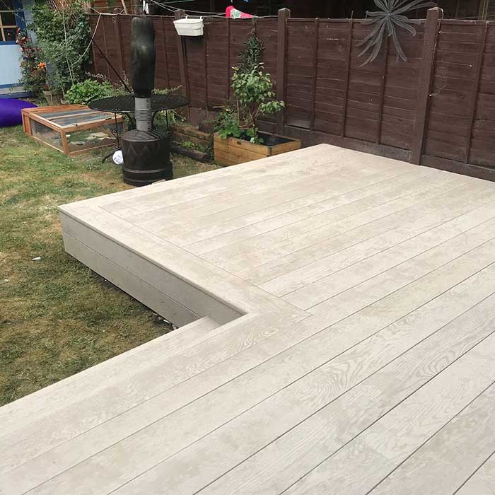 Limed Oak Millboard Deck Completed In Kingston - Kingston Surrey