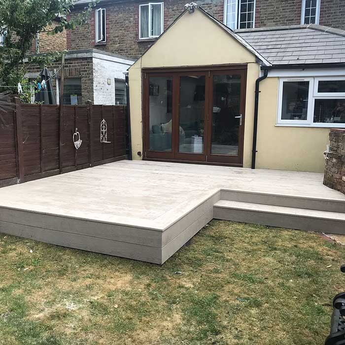 Limed oak Millboard deck completed in Kingston - Kingston Surrey