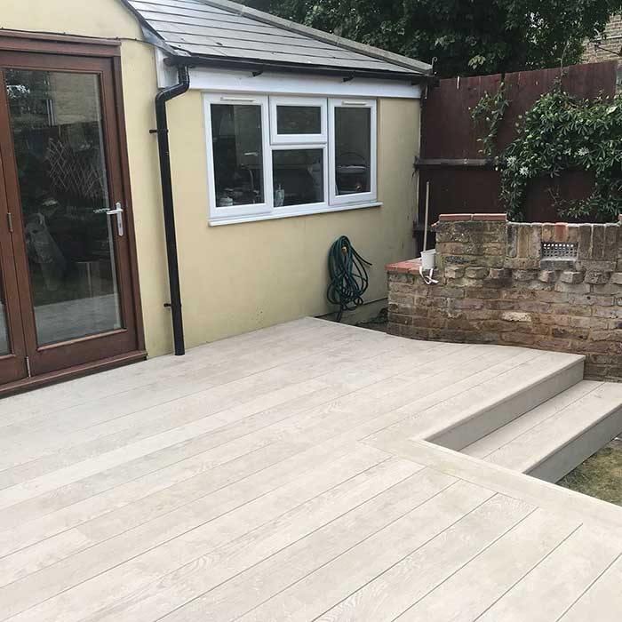 Limed oak Millboard deck completed in Kingston - Kingston Surrey